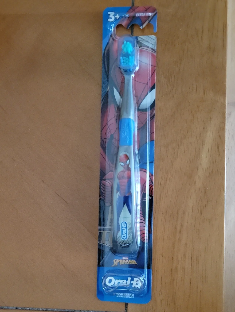 Kids Spider-Man Blue Toothbrush - Soft Bristles